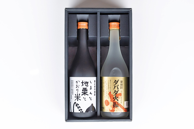 しまんと地栗とかおり米の焼酎 栗 米 焼酎 無手無冠 ダバダ火振 四万十