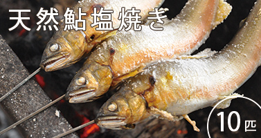 四万十の天然鮎の塩焼き