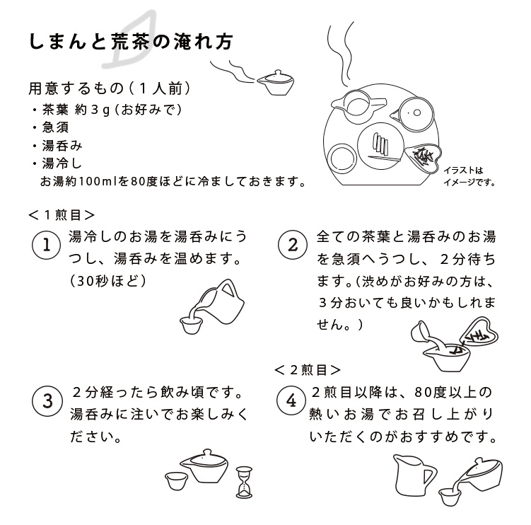 しまんと荒茶のいれ方