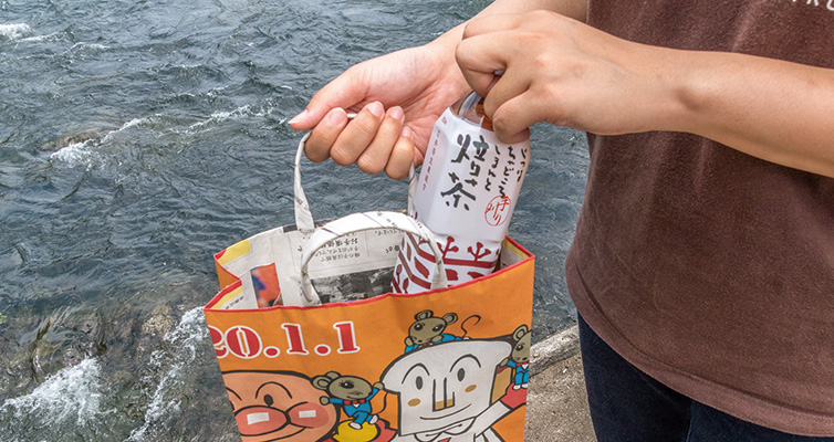 新聞ばっぐ 高知新聞 バッグ エコバッグ 四万十