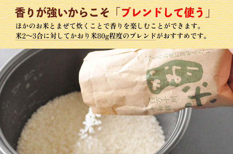 かおり米『十和錦』（80g） 四万十のお米 お米 四万十町産 高知 四万十