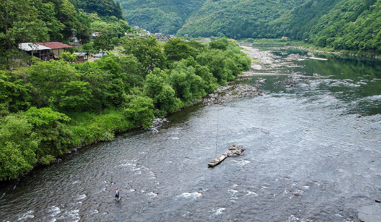 鮎釣り風景