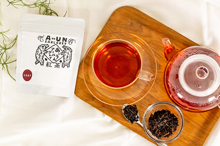 パッケージ 梅原真 デザイン あうんアールグレイ 馬路村 四万十町 フレーバーティー しまんと紅茶 和紅茶 国産